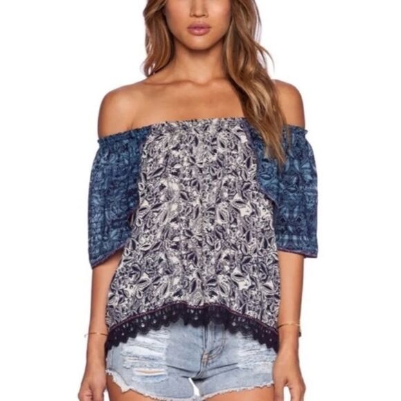 GYPSY 05 {Anthropologie} Size S Rayon Flutter sleeve to Top ECLIPSE - Picture 1 of 7